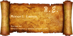 Monori Emese névjegykártya