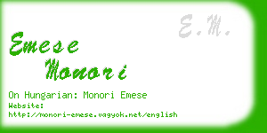 emese monori business card